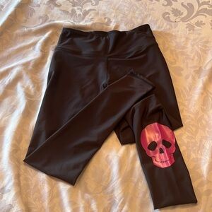 Aqua Athletic Pink Skull Legging